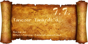 Tanczer Tankréd névjegykártya